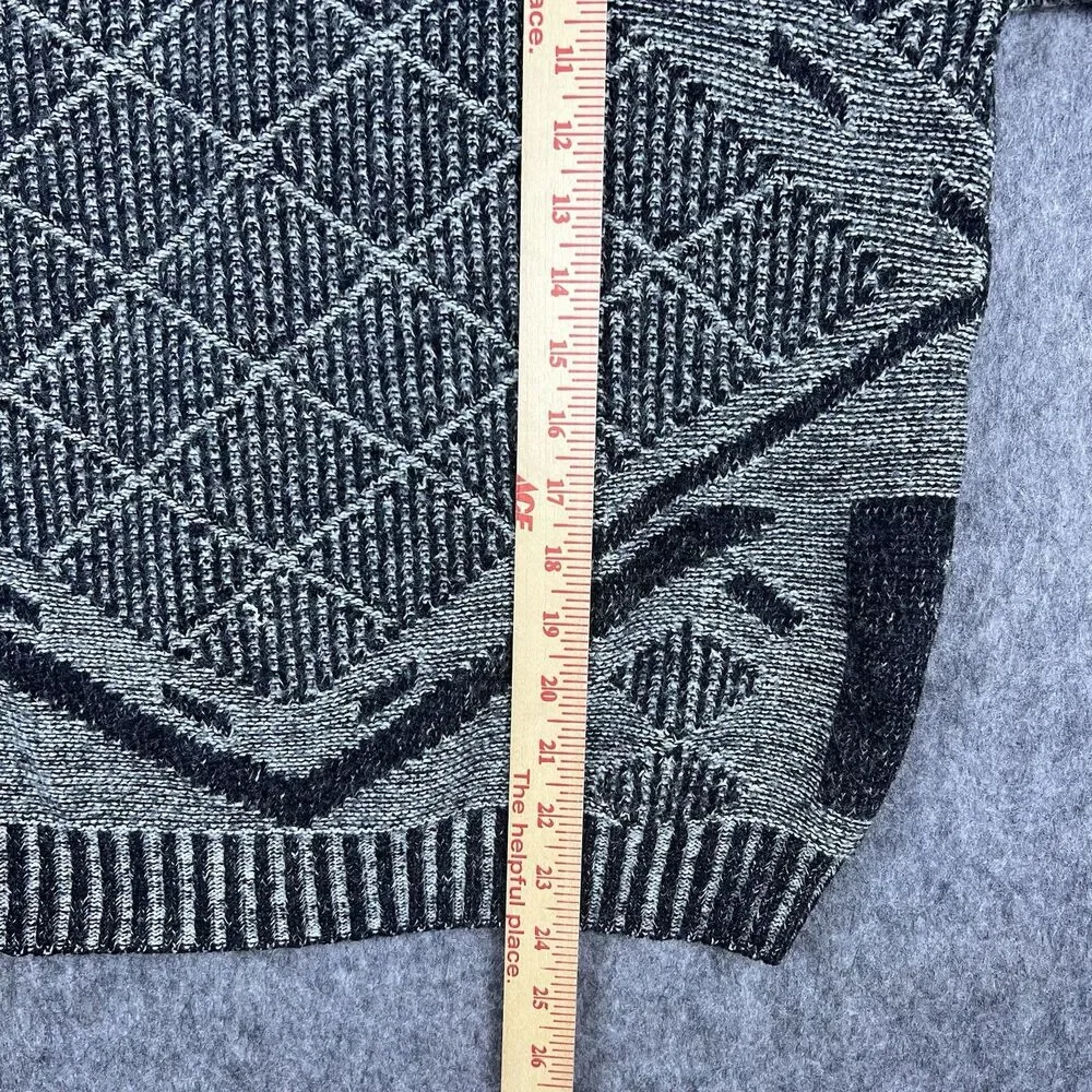 Vtg Limited Editions By Expressions Mens Sweater Gray Wool Made in Italy 90 Sz L